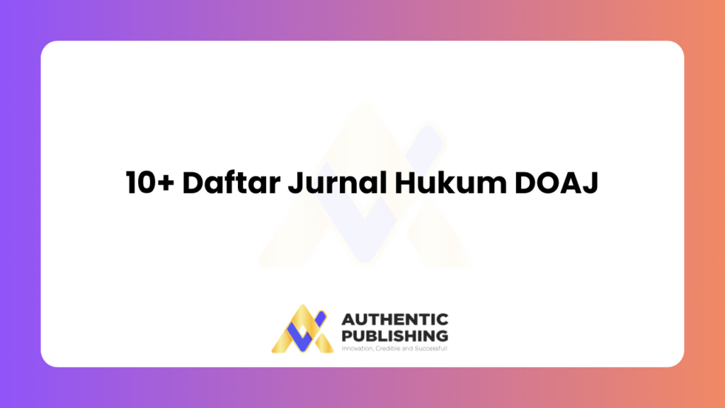 Daftar Jurnal Hukum DOAJ