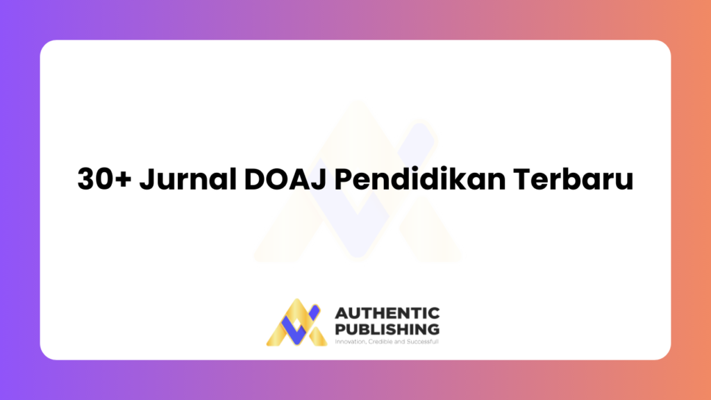 Jurnal DOAJ Pendidikan