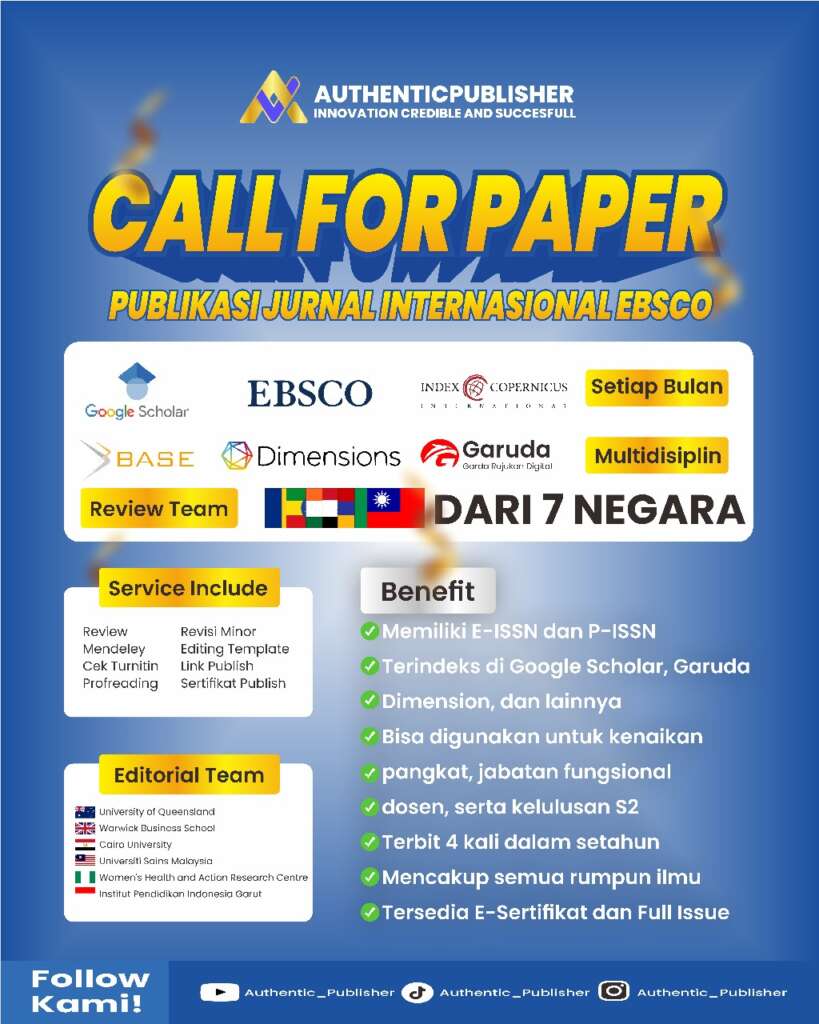 Call For Paper Jurnal Internasional EBSCO, Terbit Cepat!