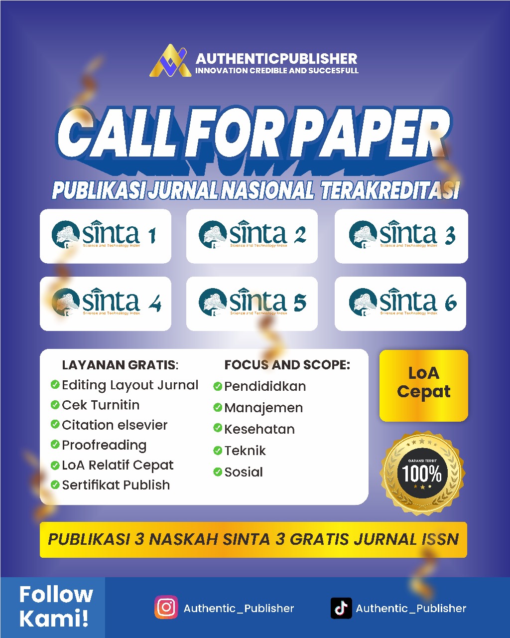 Jasa Publikasi Jurnal Sinta Fast Track