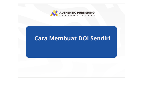 Cara Membuat DOI Sendiri