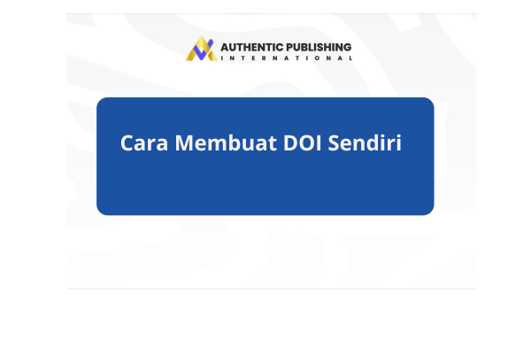 Cara Membuat DOI Sendiri